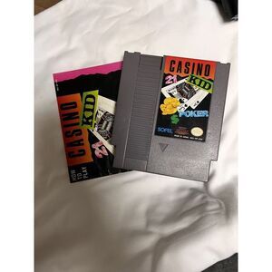 Casino Kid Poker Nintendo NES Video Game‎ Original Cartridge & Manual CRPh